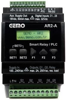 AR2-A-230VAC-8D-RTC Akıllı Röle / PLC